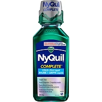 Vicks NyQuil COMPLETE : rhume, grippe, congestion, soulagement maximal nuit, toux, mal de gorge, fièvre, congestion et écoulement nasal, baies