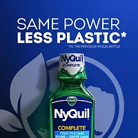 Vicks NyQuil COMPLETE : rhume, grippe, congestion, soulagement maximal nuit, toux, mal de gorge, fièvre, congestion et écoulement nasal, baies