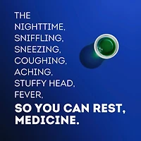 Vicks NyQuil COMPLETE : rhume, grippe, congestion, soulagement maximal nuit, toux, mal de gorge, fièvre, congestion et écoulement nasal, baies