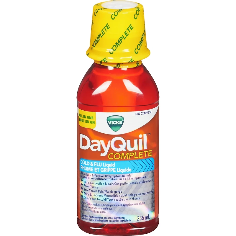 DayQuil Complete Rhume et Grippe liquide, 236 mL