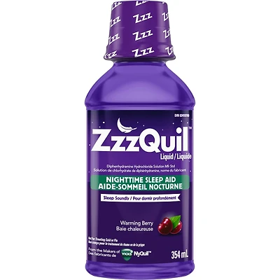 ZzzQuil Nighttime Sleep Aid Liquid, Warming Berry, 354 mL