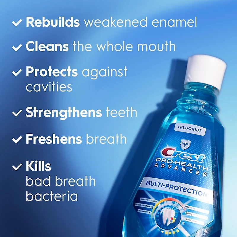 Crest Pro-Health Advanced, Extra Deep Clean Mouthwash, Fresh Mint, 1 L