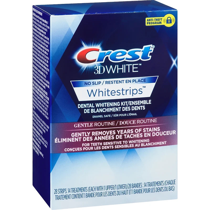 Bandes Crest 3D White Whitestrips Douce routine, 14 traitements