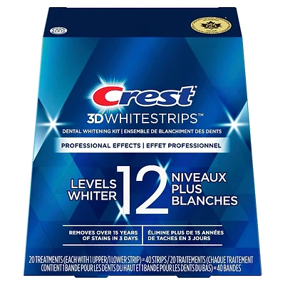 Crest 3D White Whitestrips Professional Effects, 20 Treatments