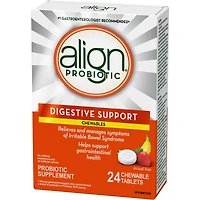 Suppl probiotique à croquer, santé digestive, marque plus recommandée par médecins‡, 24 u