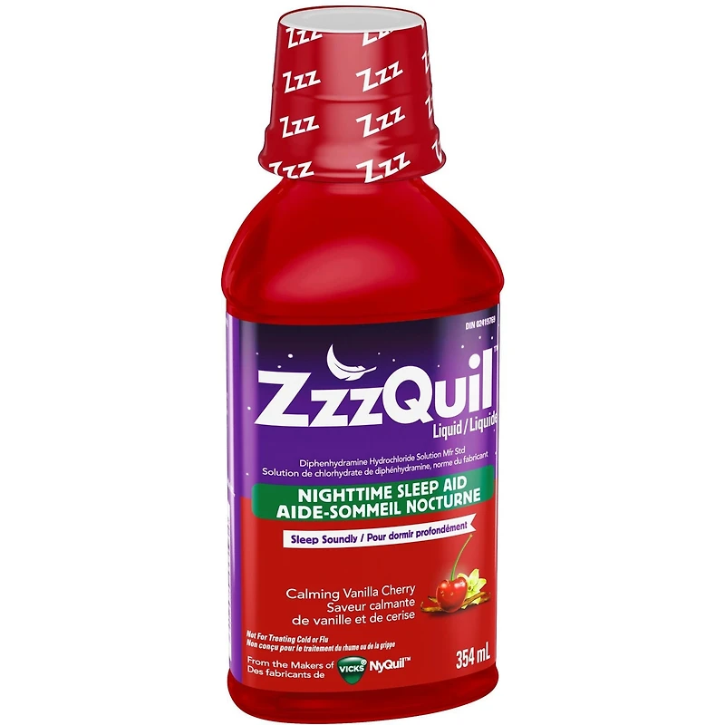 Vicks Zzzquil – Liquide À Saveur Calmante De Vanille Et De Cerise – 354 Ml
