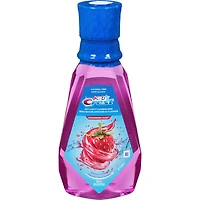 Rince-bouche anticarie au fluorure Crest pour enfants, sans alcool, Strawberry Rush, 500 ml