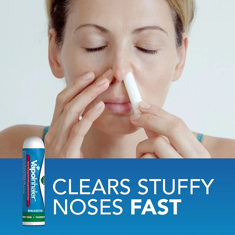 VapoInhaler Nasal Decongestant Inhaler, Menthol Scent, 0.20 mL each