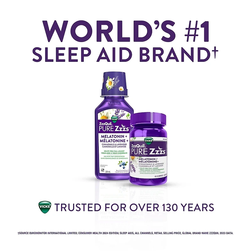 ZzzQuil PURE Zzzs Melatonin Sleep Aid, 24 Gummies