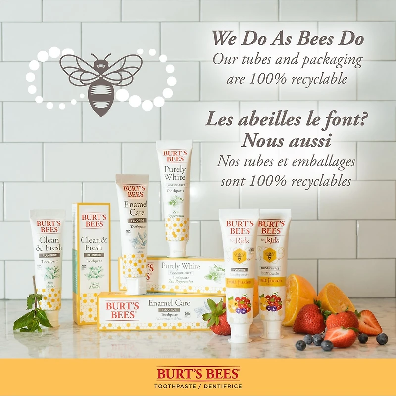 Dentifrice pour enfants sans fluorure, saveur Fusion fruitée