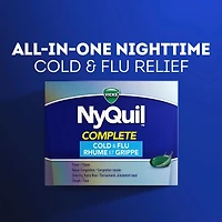 NyQuil COMPLETE Cough, Cold & Flu Nighttime Relief, 24 LiquiCaps