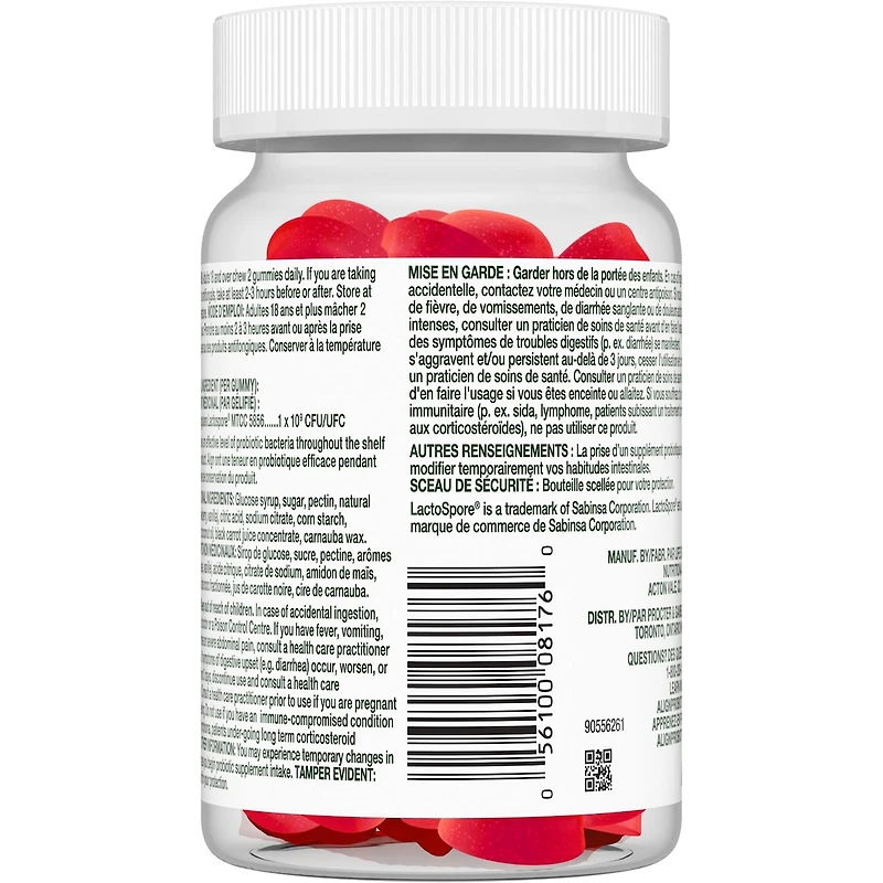 Supplément probiotique quotidien, 50 comprimés gélifiés