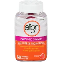 Align Probiotic Strawberry Flavour 60ct Gummy., #1 Recommended Probiotic Brand by Doctors‡