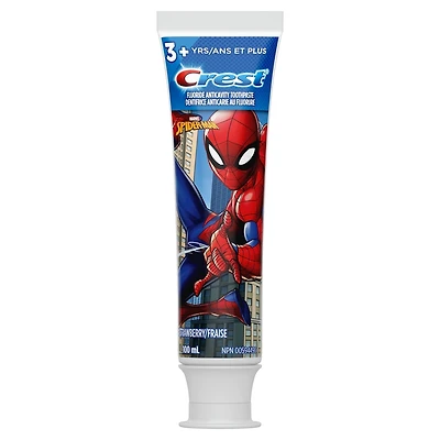 Dentifrice Crest pour enfants mettant en vedette Spiderman de Marvel, Fraise, 100 mL