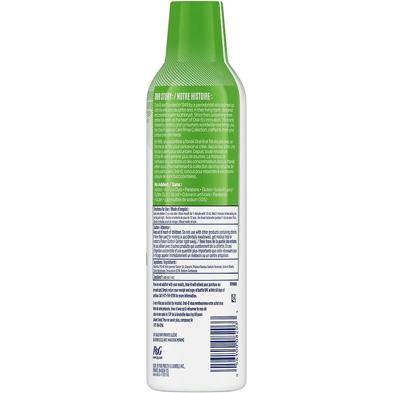 Rince-bouche de soins particuliers Oral-B Soin de l’haleine, 475 mL