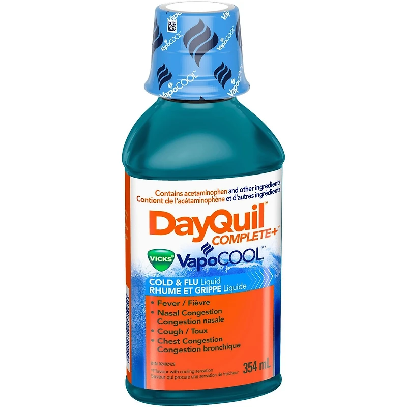 Médicament contre le rhume et la grippe DayQuil COMPLETE plus Vicks VapoCOOL, 354 mL