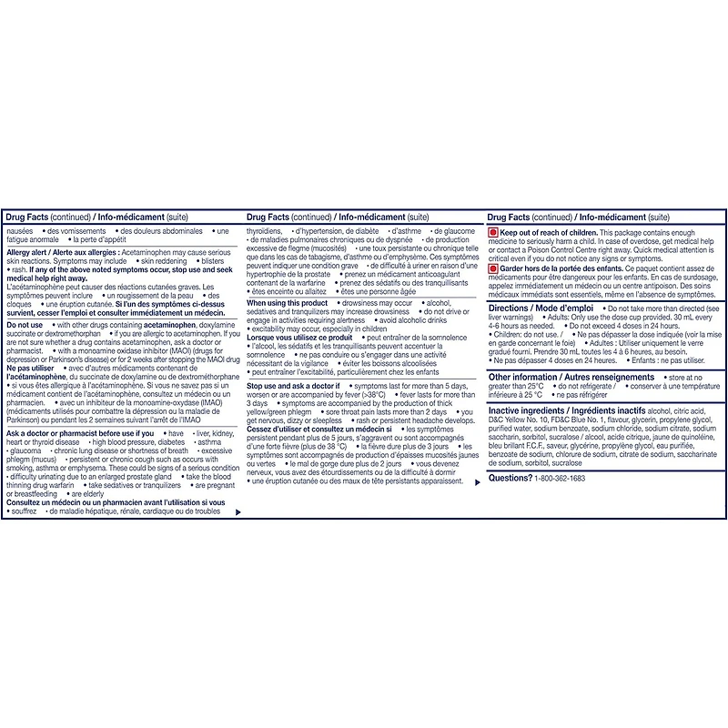 Médicament contre : rhume, grippe, congestion NyQuil COMPLETE + Vicks VapoCOOL, 354mL