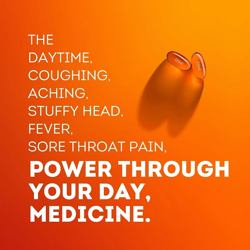 Capsules liq. DayQuil Rhume/grippe Soulagement symptômes multiples sans somnolence, 16 u