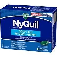 Capsules liquides NyQuil Rhume et grippe Soulagement des symptômes multiples