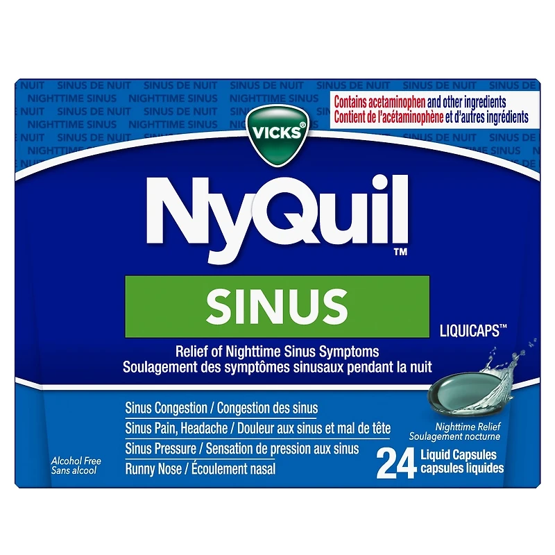 NyQuil Sinus Liquid Capsules, 24 Count