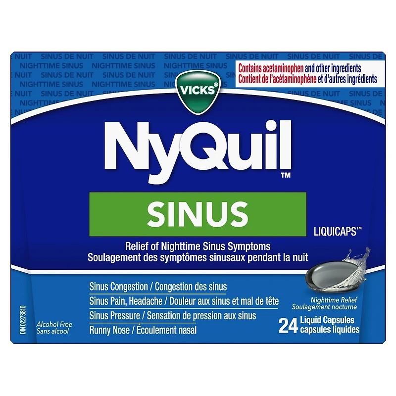 NyQuil Sinus Liquid Capsules, 24 Count
