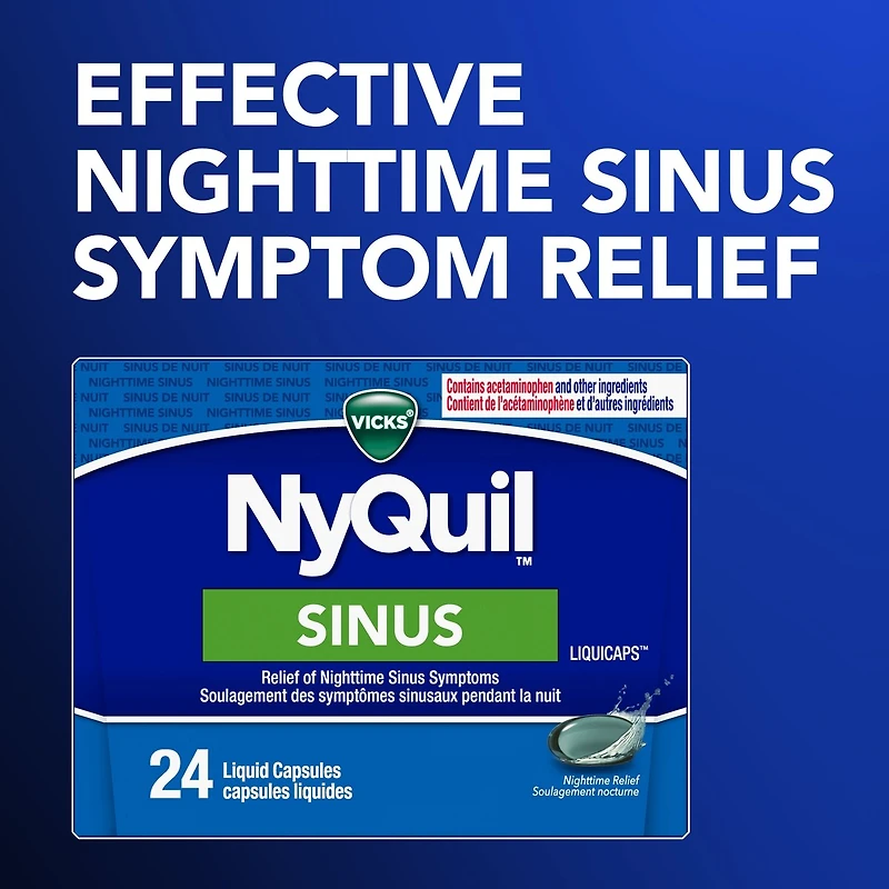 NyQuil Sinus Liquid Capsules, 24 Count
