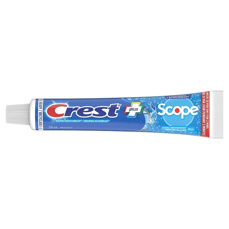 Crest Complete Whitening Plus Scope Cool Peppermint Toothpaste, 120 mL