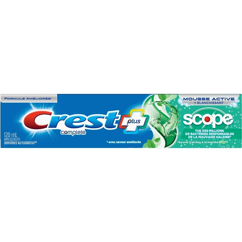 Dentifrice Complete Blanchissant avec Scope, Menthe fraîcheur, 120 mL