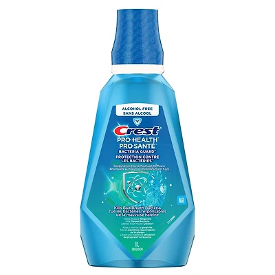 Crest Bacteria Guard Plus Mouthwash with 1.5% Hydrogen Peroxide, Mint 1L