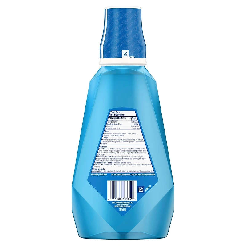 Crest Bacteria Guard Plus Mouthwash with 1.5% Hydrogen Peroxide, Mint 1L