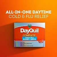 Vicks DayQuil Complete Cold, Flu and Congestion Medicine, 36 Liquicaps, Maximum Strength, Relieves Cough, Sore Throat, Fever, Chest Congestion, Liquid Capsules