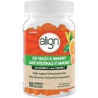 Gut Health & Immunity Prebiotic + Probiotic Gummies, Helps support good health and immune function, #1 Doctor Recommended Probiotic‡, citrus-flavoured, 50 count