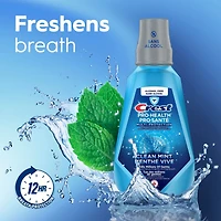 Rince-bouche antigingivite et antiplaque Crest Pro-Santé Multi-protection menthe vive avec CPC (chlorure de cétylpyridinium), format voyage, 100 mL