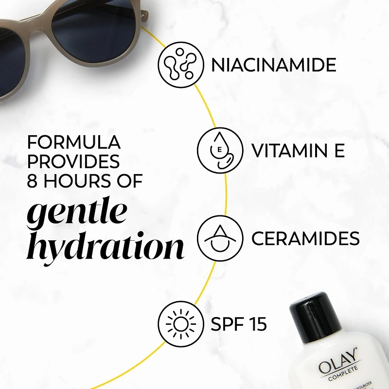 Complete Daily Moisturizing Lotion with Sunscreen Broad Spectrum SPF 15, Sensitive