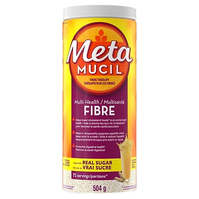 Fibres MultiSanté 3 en 1! Supplément de fibres en poudre, mouture originale, 504 g