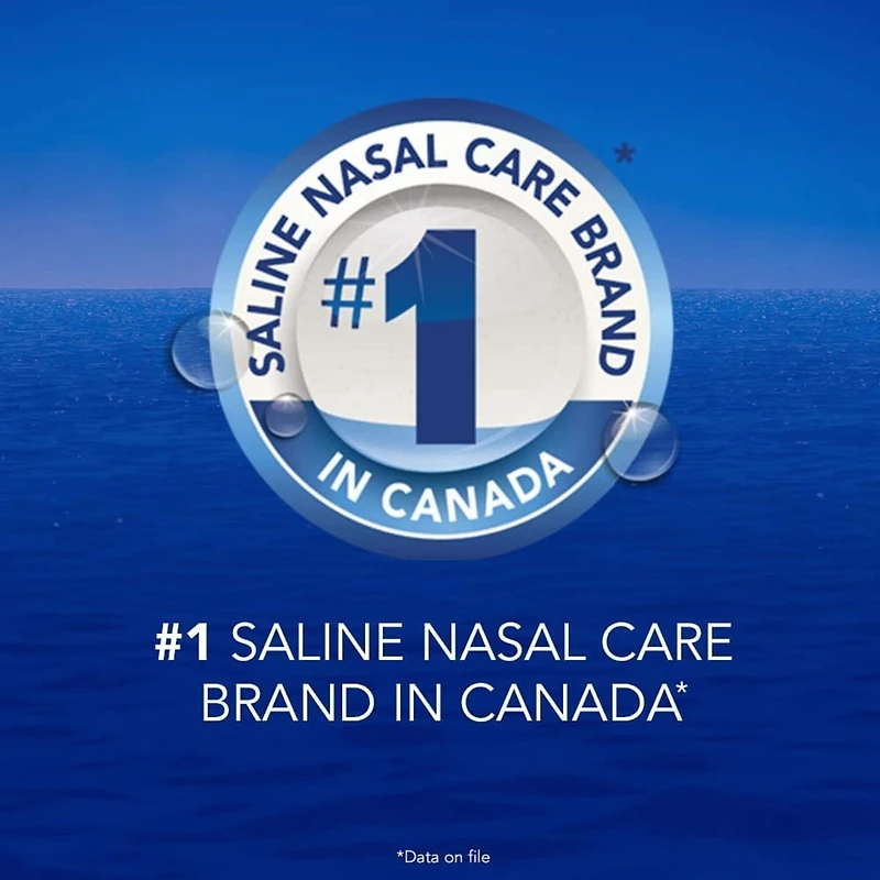 hydraSense Full Stream Nasal Spray, Daily Nasal Care, Fast Relief of Nasal Congestion, 100% Natural Source Seawater, Preservative-Free, 210 mL