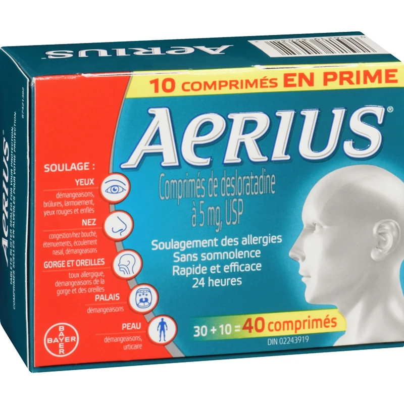 Comprimés de desloratadine à 5 mg, usp