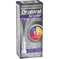 Vaporisateur Drixoral No Drip avec hydradants, soulage la congestion tout en apaisant les voies nasales sèches et irritées, 15 mL
