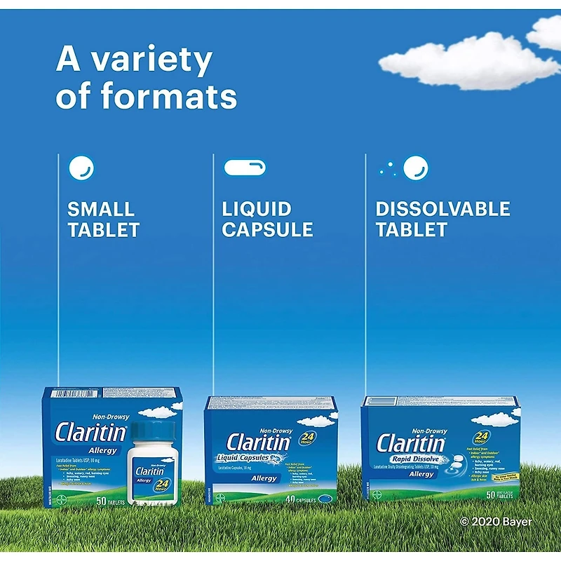 Rapid Dissolve Allergy Medicine, 24-Hour Non-Drowsy Relief 10 mg, 30 Tablets