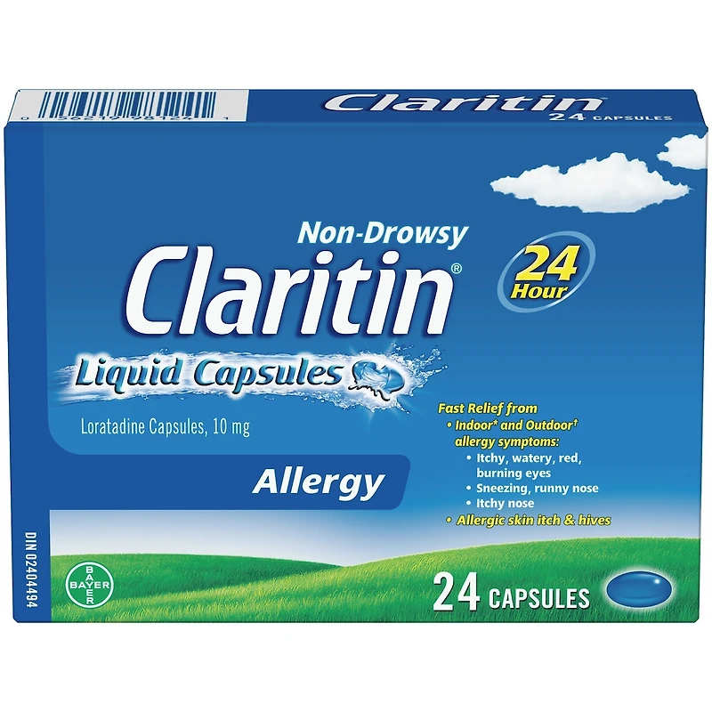 Claritin Capsules liquides Allergies, soulagement rapide et sans somnolence durant 24 heures, 10 mg