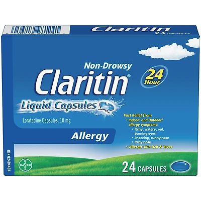 Claritin Liquid Capsules Allergy Medicine, Fast-Acting 24-Hour Non-Drowsy Relief 10 mg