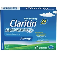 Claritin Capsules liquides Allergies, soulagement rapide et sans somnolence durant 24 heures, 10 mg