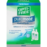 Opti-Free® PureMoist® Multipurpose Contact Lens Solution with HydraGlyde Twin Pack