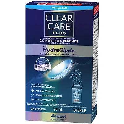 Clear Care® PLUS with HydraGlyde Contact Lens Solution Starter Kit