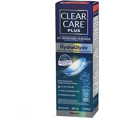 Clear Care® PLUS Solution nettoyante et désinfectante avec HydraGlyde