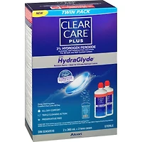 Clear Care® PLUS with HydraGlyde Contact Lens Solution Twin Pack