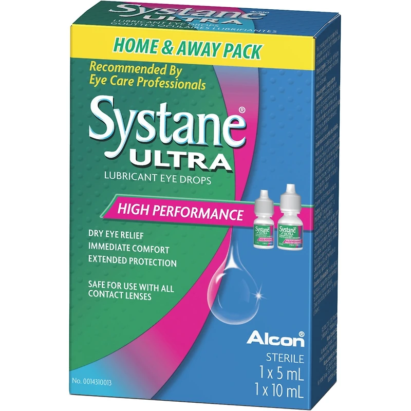 Systane® Ultra Gouttes oculaires lubrifiantes Format chez soi et en voyage