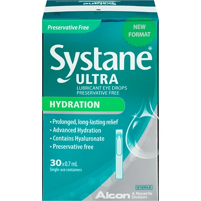 Systane® Ultra Hydratant Gouttes oculaires lubrifiantes Sans agent de conservation