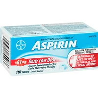 ASPIRIN 81mg, Daily Low Dose Enteric Coated Tablets