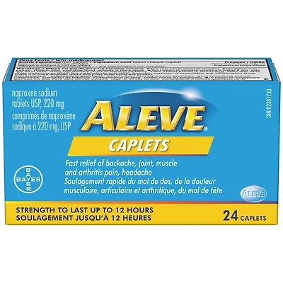 ALEVE pour le soulagement de la douleur, éprouvé en clinique, à action rapide et durable, naproxène sodique